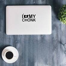 Funny "I Love My Fat Cat" Text Sticker, Personalized Humorous Cat Decorative Sticker, Waterproof, No Residue, Suitable For Laptop, Car, Motorcycle, Luggage DIY Sticker - View 3