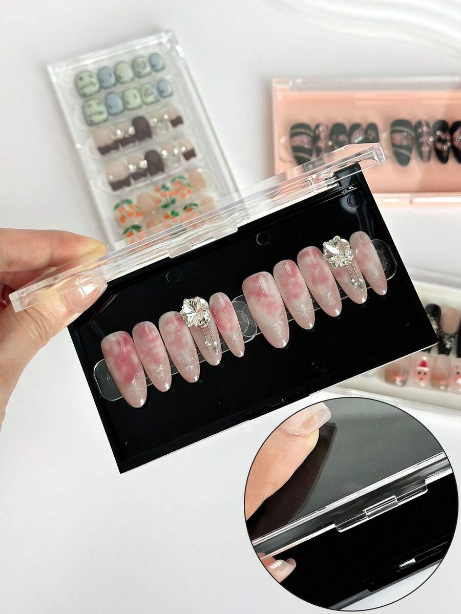 1PC Multi-Color Nail Art Storage Display Box Transparent Visible For Nail Art Display (Nail Tips Not Included) - Multicolor - View 1