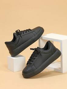 Men's Sports Shoes: All-Season Best-Selling Durable Flat Shoes, Suitable For Parties, Vacations, Commuting, Outdoor Activities, Shopping And Daily Wear - All Black - View 1