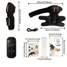 Wireless Knee And Calf Massager With Heat Therapy And Air Compression, 3 Modes, Adjustable Timer, Rechargeable - Black - View 11