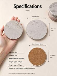 1pc Nordic Style Natural Marble Absorbent Coaster, Heat-Resistant, Anti-Slip, Original Stone Material With Unique One-Of-A-Kind Random Texture - Red Bean Purple Black Thick Ribbed - View 11
