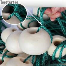 Teettartee Hand-Pulled Fishing Net, Fish Pond Drag Net, Fish Pond Clearing Net, Partition Net, Weighted And Thickened Drag Net, Enclosure Net, Fish Pond Drag Net, Mesh Size 5cm/1.96inch, Reservoir Lake Fishing Net, Drag Net - Green - View 3