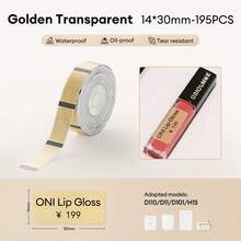 Niimbot D11 D110 D11H D110M D101 Label Printer Transparent Label Paper Self-Adhesive Portable Thermal Waterproof Oil-Resistant Label Tape Official Replacement Transparent Paper - View 11