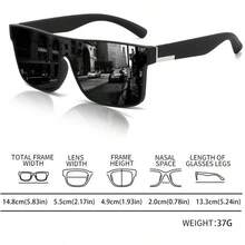 Fashion Retro Splicing One-Piece Oversized Glasses Are Suitable For Various Outdoor Activities Such As Travel And Beach Are A Unisex Accessory - F766-5 - View 12