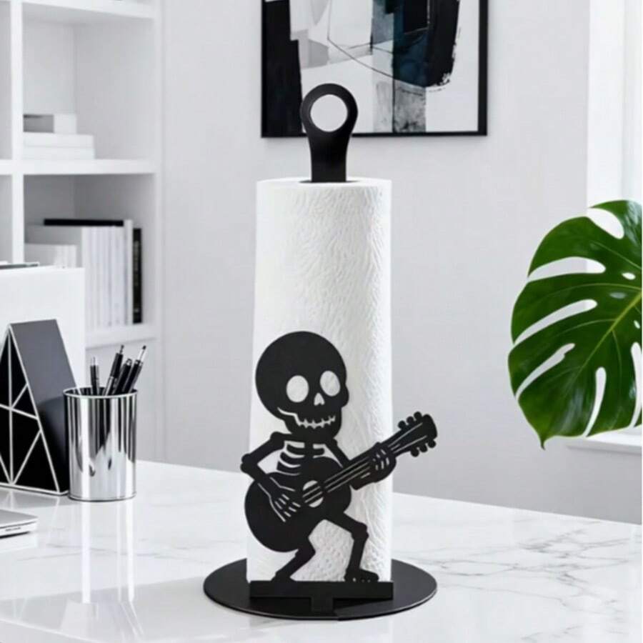 Halloween Paper Towel Holder, Home Kitchen Desktop Roll Storage Rack, Holiday Decorative Ornament - B - View 1