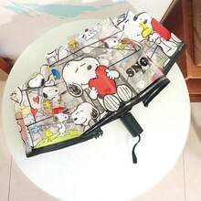 1pc Snoopy Transparent Folding Umbrella, Cute Transparent Rain Gear, Suitable For Daily Commute, School, Travel, Perfect Gift For Snoopy Fans On Back To School, Birthday, Graduation - A - View 7