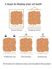 1pc Frameless Pumpkin Pattern Canvas Wall Art Cozy Fall Thanksgiving Halloween Vintage Decor For Bedroom Living Room Dorm Gift - Frameless - View 7