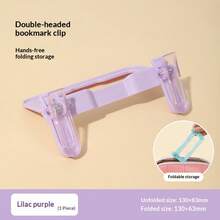1 قطعة مشبك مزدوج الرأس، مشبك تثبيت قابل للتعديل، حامل نوتة موسيقية وكتاب قابل للطي، تخزين قابل للطي، مناسب للمنزل والمدرسة والاستخدام اليومي - متعدد الألوان - مشاهدة 10