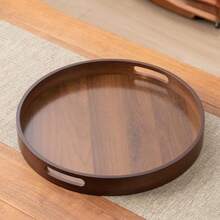 Teacup Tray Plate Afternoon Tea Tea Set Highly Attractive Teapot Exquisite Dim Sum Chinese Kung Fu Light Luxury - Walnut - View 12