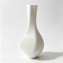 Aesthetic Twisted Vase, Modern Sculptural Flower Holder, Suitable For Dried Flowers And Branches, Elegant Textured Home & Office Decor, Minimalist Desktop Centerpiece - Vase - View 9