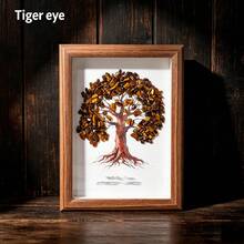 1PC Natural Crystal Gravel Tree Of Life Seven Chakra Zodiac Photo Frame, Healing Energy Gemstone Desktop Ornament, Home Tabletop Decoration, Ideal Gift - 12 Zodiac Sign Tree Of Life Photo Frame - View 19