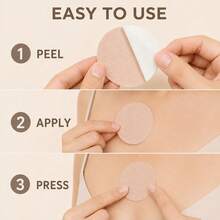 30pcs Disposable Invisible Nipple Covers, Standard Size 6cm, Seamless Flower Design Anti-Protrusion, Gentle Sweat-Absorbent, Suitable For Party Dresses, Unisex Sports Nipple Covers - Upgraded Thin Sticker - View 3