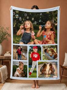 Custom Photo Collage Blanket, Custom Image Blanket, Picture Blanket, Text Blanket, Family Blanket, Personalized Christmas Gift - Multicolor - View 9