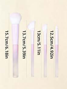4/1pc Macaron Gradient Handle Cat Paw Shaped Makeup Brush, Soft Synthetic Bristles, Suitable For Loose Powder, Blush, Eyeshadow And Contour, Perfect For Daily Makeup, Travel And Vacation, Travel Essential Makeup Brush - Pink - View 6