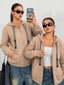 Plus Size Sweatshirts & Hoodies - Camel - View 1