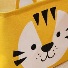 Fabric Cartoon Baby Clothes Storage Bin, Foldable Baby Toy Storage Basket, Dust-Proof Dirty Laundry Basket, Creative Living Room - Multicolor - View 5