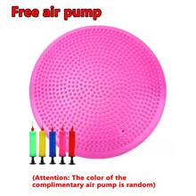 1 Set Yoga Balance Pad With Air Pump, Thickened Explosion-Proof Yoga Training Balance Pad, Non-Slip Training Balance Ball Inflatable Yoga Balance Disc With Massage Bubbles, Suitable For Home Gym And Office Use - Multicolor - View 4