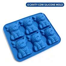 3D Cute Cow Shaped Silicone Ice Cube Mold, Suitable For Whiskey, Cocktails And Baking, Also For Easter And Holiday Decoration - Multicolor - View 14