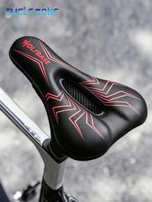 Bicycle Seat Silicone Cushion Cover With Double Hook And Loop Fastener, Stable And Non-Slip, Universal For Mountain And Road Bikes, Soft Saddle For Long-Distance Commuting And Cycling, Comfortable For Long Rides, Outdoor Cycling Accessory, Silicone + Memory Foam Filling, Hollow Breathable, Anti-Slip Bottom - Multicolor - View 7