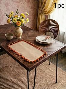 Cirelle 1pc Pom Pom Decor Table Runner, Modern Fabric Kitchen Table Runner For Kitchen Dining Table - Multicolor - View 10