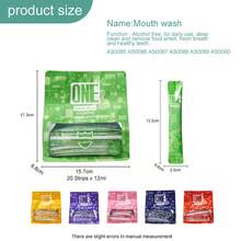 Portable Mouthwash Tablets 20pcs - Deep Cleaning Cool Mint, 24-Hour Fresh Breath Travel Essential (6 Flavors Set) - Mint - View 9