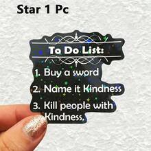 1/2/5 Pcs To-Do List, Kill People With Kindness, Contrast Is Cool And Funny Vinyl Stickers - Matte End, Self-Adhesive Bumper Stickers For Cars, Windows, Laptops, Trucks, Water Bottles - Versatile Design, Car Stickers - A - View 10
