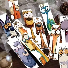 SCXXBSW 30pcs/60pcs Funny Animal Bookmarks, Minimalist Planner Creative Material, Literary Reading Paper Cards - Option B 30pcs - View 1