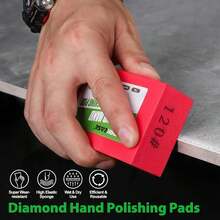 Diamond Hand Polishing Pads, 5PCS Diamond Grinding Pads, 60/120/240/400/1000 Grit Sanding Blocks, Suitable For Tile, Glass, Stone, Marble, Granite, Ceramic, Metal, Wet And Dry Grinding - 5Pcs -60/120/240/400/1000 Grit - View 4