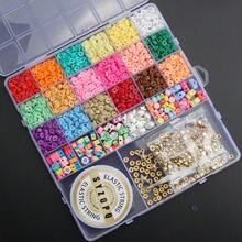 2000pcs/3700pcs Soft Clay Bead Set, Handmade DIY Bracelet, Necklace, Soft Clay Loose Beads Jewelry Making Accessories Kit - Multicolor - View 8