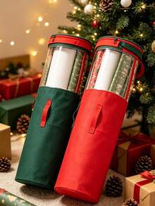 Christmas Wrapping Paper Storage Bag, Gift Wrapping Paper Organizer Bag, Suitable For Gift Wrapping Paper And Ribbons, Christmas Gift Wrapping Organizer Bag, Christmas Storage, Christmas Gifts, Halloween Gifts - Multicolor - View 3