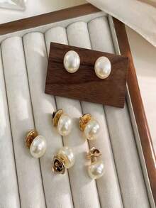 12pcs/6pcs Seamless Faux Pearl Anti-Exposure Buckle, Invisible Brooch That Doesn't Damage Clothes, Shirt Collar Fixing Tool, Luxury Embroidered Fabric For Sewing, Holiday Gift. - Upgraded Version - View 6