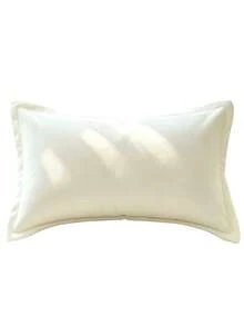 1PC/2pcs Velvet Solid Color Pillowcase, Soft Cozy Plush Pillow Cover For Bedroom Decor, 1PC - White - View 9