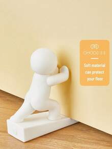 3pcs/1pc Cute Kung Fu Style Door Stopper, Durable Sturdy Plastic Material, Bottom With Protective Pad, Easy Installation, Suitable For Pet-Friendly Homes, Home Entrance Door Stopper And Wall Bumper - Multiple Styles - View 5
