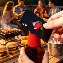 10 Creative Personalized Beer Bottle Openers, Any Two-Color Combination, Stylish Card Design, Portable, Exquisite, And Durable, Suitable For Various Occasions, An Excellent Holiday Gift, And An Ideal Gift For Fathers - Multicolor - View 4