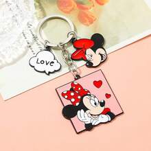 Disney 1/2pcs Mickey Minnie Metal Keychain, Heart-Shaped Key Ring Pendant, Suitable For Car Keys, Backpacks And Handbags, Perfect Gift For Couples, Spouses And Friends On Valentine's Day - Multicolor - View 6