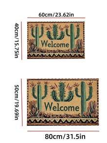 1pc Desert Cactus Pattern Bath Mat, Machine Washable, Suitable For Bathroom, Kitchen And Entryway, Daily Decoration, Creative Gift, Bathroom Mat, Cactus Design, Cactus Decor, Home Decor Carpet - B - View 9