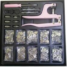 Set Alat Pemasang Kancing Logam 100 Pcs/Set Tang Kancing Jepit untuk DIY Pakaian Jaket dan Kerajinan Kulit - Set isi 100 buah - View 9
