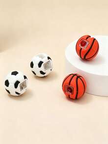 Colorful Creative Football & Basketball Shaped Pencil Sharpener, PVC Material, Portable Single-Hole Manual Pencil Sharpener, Office Supplies, Student Learning Aid Tool, Creative Stationery Gift, Suitable For Friends Or Family - A - View 5