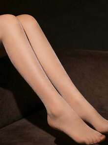 1 Pair Ultra-Thin Women's Shiny Pearlescent Glitter Sexy Stockings - Apricot - View 4