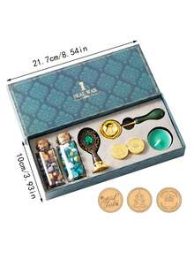 1 Set Wax Seal Stamp, Envelope Sealing Wax Beads Vintage Seal Stamp Full Set Christmas Gift Choice - Wax Seal - View 14