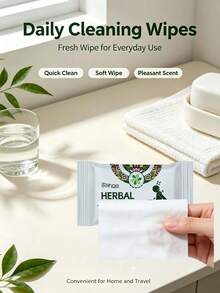 EELHOE Herbal Fresh Cleaning Wipes, Gentle Soft Portable Disposable Wet Wipes For Home And Outdoor Use - 1 Box Pink Panda - View 5