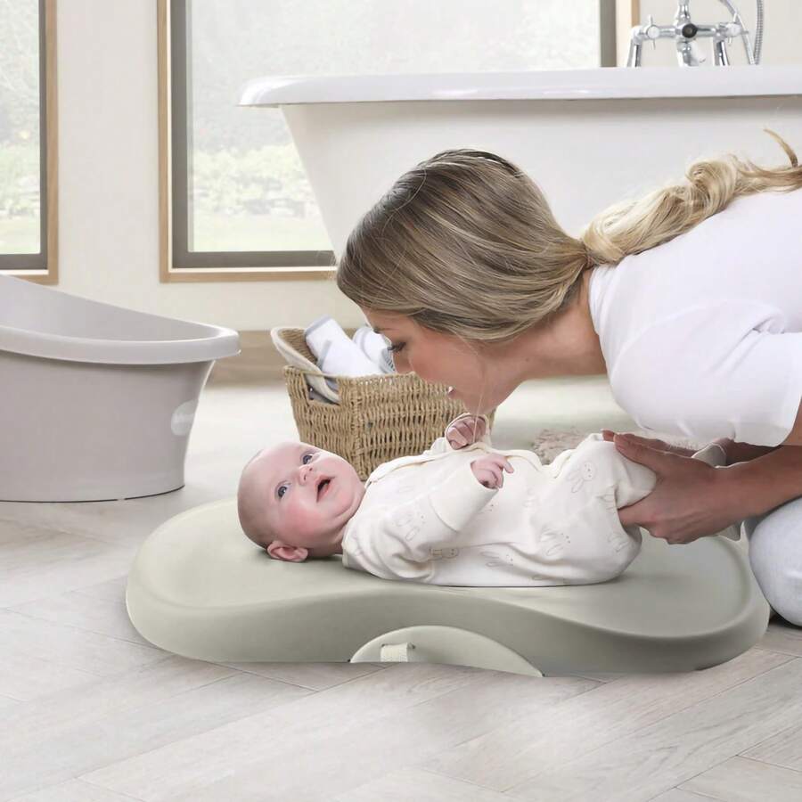 UBRAVOO Baby Changing Pad With Toy Bar – Waterproof, Easy-To-Clean Foam Pad; Non-Slip Changing Pad For Newborns (Suitable For Dresser Tops) - Beige - View 1