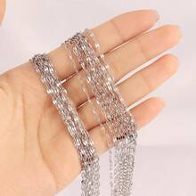 10pcs Stainless Steel Lip Chain Necklaces Findings Gold Silver Color Link Chains Choker For DIY Jewelry Necklace Making Accessories - DIY Necklace - View 5