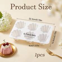 Cup Shape Silicone Mold 6-Cavity, Nonstick Baking Pan For Chocolate Mousse, Jelly, Cake & Ice – Easy Release - White - View 3