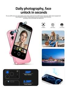 SERVO 18SEmini Smartphone, Android 8.1, 2GB RAM + 16GB ROM, WiFi, 3.0" Display, Dual SIM Dual Standby, 3G WCDMA Compact Pocket Phone - Pink - View 8