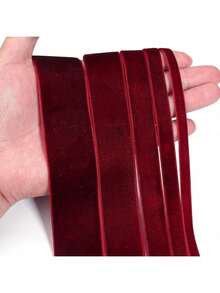 6-38mm 1 Roll Deep Red Single-Sided Velvet Ribbon, Christmas Ribbon, Jewelry Display Packaging, Floral Gift Packaging Bows, DIY Party Decoration, Valentine's Day - Ribbon - View 3