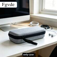 Fgvde Hard Shell Accessory Storage Bag, With Independent Mesh Pocket, Spacious Interior, Can Store Batteries, Earphones And Digital Cables, Linen Fabric, Suitable For Gaming Desk, Office And Travel, Only Includes Storage Bag, Does Not Include Other Accessories - View 7
