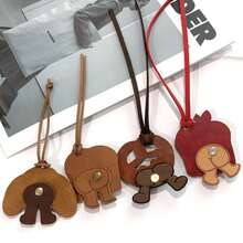 JRESSIAL Christmas Tree & Santa Claus Leather Small Pendant Keychain Bag Charm - Multicolor - View 2