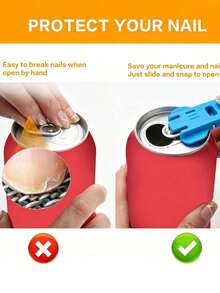 Pink Can Pull-Tap Opener, Nail-Guard Bottle Opener.Multi-Functional Handheld Plastic Can And Bottle Opener Set, Suitable For Seniors' Kitchen Tools, Beverage Can Label Opener, Cola, Beer, Soda Can Label Caps, Protective Beer Caps, Beverage Dust Cover - View 4