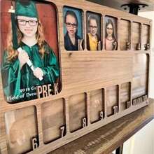 Graduation Photo Frame Multi-Slot Photo Collage Frame School Year Memories Display Frame Suitable For Students, Friends And Family Graduation Gift - A - View 3
